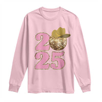 Howdy New Year 2025 Long Sleeve Shirt Happy New Year Sparkling Cowboy Cowgirl