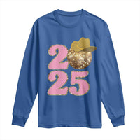 Howdy New Year 2025 Long Sleeve Shirt Happy New Year Sparkling Cowboy Cowgirl