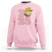 Howdy New Year 2025 Sweatshirt Happy New Year Sparkling Cowboy Cowgirl