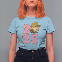 Howdy New Year 2025 T Shirt For Women Happy New Year Sparkling Cowboy Cowgirl - Wonder Print Shop