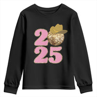 Howdy New Year 2025 Youth Sweatshirt Happy New Year Sparkling Cowboy Cowgirl