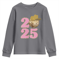 Howdy New Year 2025 Youth Sweatshirt Happy New Year Sparkling Cowboy Cowgirl