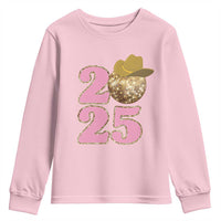 Howdy New Year 2025 Youth Sweatshirt Happy New Year Sparkling Cowboy Cowgirl