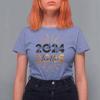 Goodbye 2024 Hello 2025 T Shirt For Women New Year's Eve Party - Wonder Print Shop