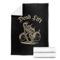 Funny Deadlifts Lifting Weights Gym Skeleton Throw Blanket - Wonder Print Shop