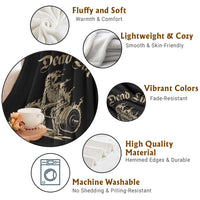 Funny Deadlifts Lifting Weights Gym Skeleton Throw Blanket - Wonder Print Shop