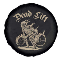 Funny Deadlifts Lifting Weights Gym Skeleton Spare Tire Cover - Wonder Print Shop