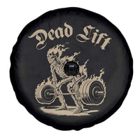 Funny Deadlifts Lifting Weights Gym Skeleton Spare Tire Cover - Wonder Print Shop