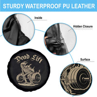 Funny Deadlifts Lifting Weights Gym Skeleton Spare Tire Cover - Wonder Print Shop