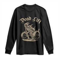 Funny Deadlifts Lifting Weights Gym Skeleton Long Sleeve Shirt - Wonder Print Shop