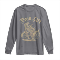 Funny Deadlifts Lifting Weights Gym Skeleton Long Sleeve Shirt - Wonder Print Shop