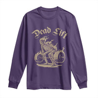 Funny Deadlifts Lifting Weights Gym Skeleton Long Sleeve Shirt - Wonder Print Shop