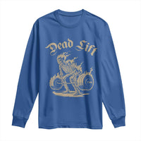 Funny Deadlifts Lifting Weights Gym Skeleton Long Sleeve Shirt - Wonder Print Shop