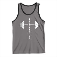 Christian Bible Gym Tank Top Jesus Weightlifter Workout Faith Philippians 4 13 - Wonder Print Shop