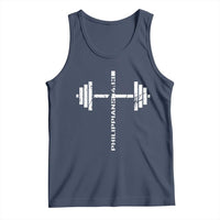 Christian Bible Gym Tank Top Jesus Weightlifter Workout Faith Philippians 4 13 - Wonder Print Shop