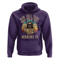 How Does Jesus Make His Coffee Hebrews It Hoodie Funny Christian Coffee Lover Retro Sunset - Wonder Print Shop