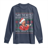 Funny Christmas Hip Hop Rap Gang Long Sleeve Shirt Twas The Nizzle Before Chrismizzle And All Through The Hizzle - Wonder Print Shop