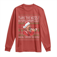 Funny Christmas Hip Hop Rap Gang Long Sleeve Shirt Twas The Nizzle Before Chrismizzle And All Through The Hizzle - Wonder Print Shop