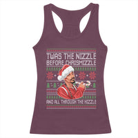 Funny Christmas Hip Hop Rap Gang Racerback Tank Top Twas The Nizzle Before Chrismizzle And All Through The Hizzle - Wonder Print Shop
