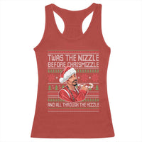 Funny Christmas Hip Hop Rap Gang Racerback Tank Top Twas The Nizzle Before Chrismizzle And All Through The Hizzle - Wonder Print Shop