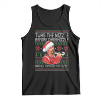 Funny Christmas Hip Hop Rap Gang Tank Top Twas The Nizzle Before Chrismizzle And All Through The Hizzle - Wonder Print Shop