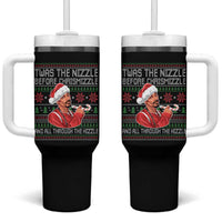 Funny Christmas Hip Hop Rap Gang Tumbler With Handle Twas The Nizzle Before Chrismizzle And All Through The Hizzle - Wonder Print Shop