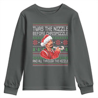 Funny Christmas Hip Hop Rap Gang Youth Sweatshirt Twas The Nizzle Before Chrismizzle And All Through The Hizzle - Wonder Print Shop