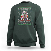 Funny Terrifier Christmas Santa Sweatshirt Getting Into The Holiday Spirit Horror Movie - Wonder Print Shop