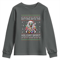 Funny Terrifier Christmas Santa Youth Sweatshirt Getting Into The Holiday Spirit Horror Movie - Wonder Print Shop