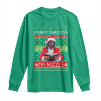 Funny Christmas Hip Hop Rap Gang Long Sleeve Shirt Merry Chrizzle Ma Nizzle Xmas Weed - Wonder Print Shop
