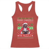 Funny Christmas Hip Hop Rap Gang Racerback Tank Top Merry Chrizzle Ma Nizzle Xmas Weed - Wonder Print Shop