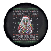 Funny Terrifier Christmas Santa Spare Tire Cover Slashing Through The Snow Xmas Horror Movie - Wonder Print Shop