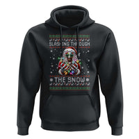 Funny Terrifier Christmas Santa Hoodie Slashing Through The Snow Xmas Horror Movie - Wonder Print Shop