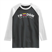 Freedom For Venezuela Raglan Shirt Venezuelan Flag Eight Stars Bandera - Wonder Print Shop