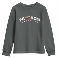 Freedom For Venezuela Youth Sweatshirt Venezuelan Flag Eight Stars Bandera - Wonder Print Shop