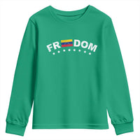 Freedom For Venezuela Youth Sweatshirt Venezuelan Flag Eight Stars Bandera - Wonder Print Shop