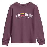 Freedom For Venezuela Youth Sweatshirt Venezuelan Flag Eight Stars Bandera - Wonder Print Shop