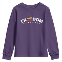 Freedom For Venezuela Youth Sweatshirt Venezuelan Flag Eight Stars Bandera - Wonder Print Shop