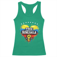 Free Venezuela Racerback Tank Top Freedom Venezuelan Flag Hand Fist Graphic - Wonder Print Shop