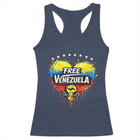Free Venezuela Racerback Tank Top Freedom Venezuelan Flag Hand Fist Graphic - Wonder Print Shop