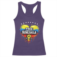 Free Venezuela Racerback Tank Top Freedom Venezuelan Flag Hand Fist Graphic - Wonder Print Shop