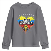 Free Venezuela Youth Sweatshirt Freedom Venezuelan Flag Hand Fist Graphic - Wonder Print Shop