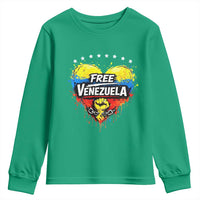 Free Venezuela Youth Sweatshirt Freedom Venezuelan Flag Hand Fist Graphic - Wonder Print Shop