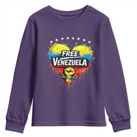 Free Venezuela Youth Sweatshirt Freedom Venezuelan Flag Hand Fist Graphic - Wonder Print Shop