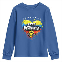 Free Venezuela Youth Sweatshirt Freedom Venezuelan Flag Hand Fist Graphic - Wonder Print Shop