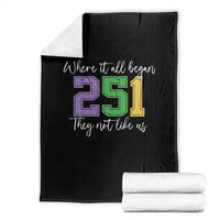 251 Mardi Gras Mobile Alabama Throw Blanket Where It All Began Fat Tuesday Carnival Glitter Print