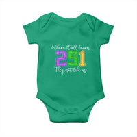 251 Mardi Gras Mobile Alabama Baby Onesie Where It All Began Fat Tuesday Carnival Glitter Print
