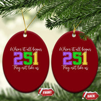 251 Mardi Gras Mobile Alabama Ceramic Ornament Where It All Began Fat Tuesday Carnival Glitter Print