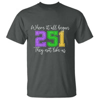 251 Mardi Gras Mobile Alabama T Shirt Where It All Began Fat Tuesday Carnival Glitter Print