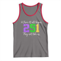 251 Mardi Gras Mobile Alabama Tank Top Where It All Began Fat Tuesday Carnival Glitter Print